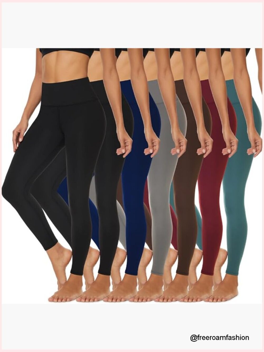 7 Pack High Waisted Tummy Control Capri Yoga Running Leggings